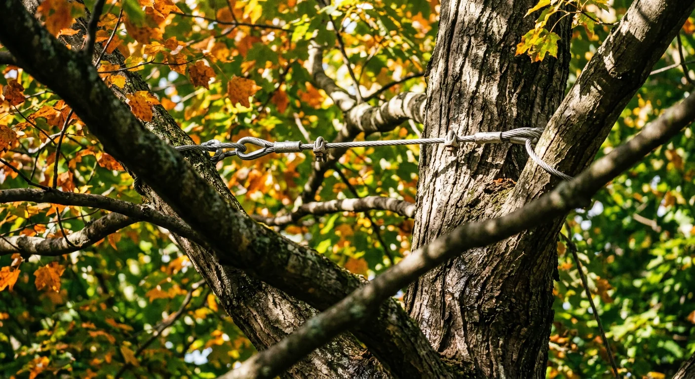 Split Maple Leader Cabling on Residential Lot