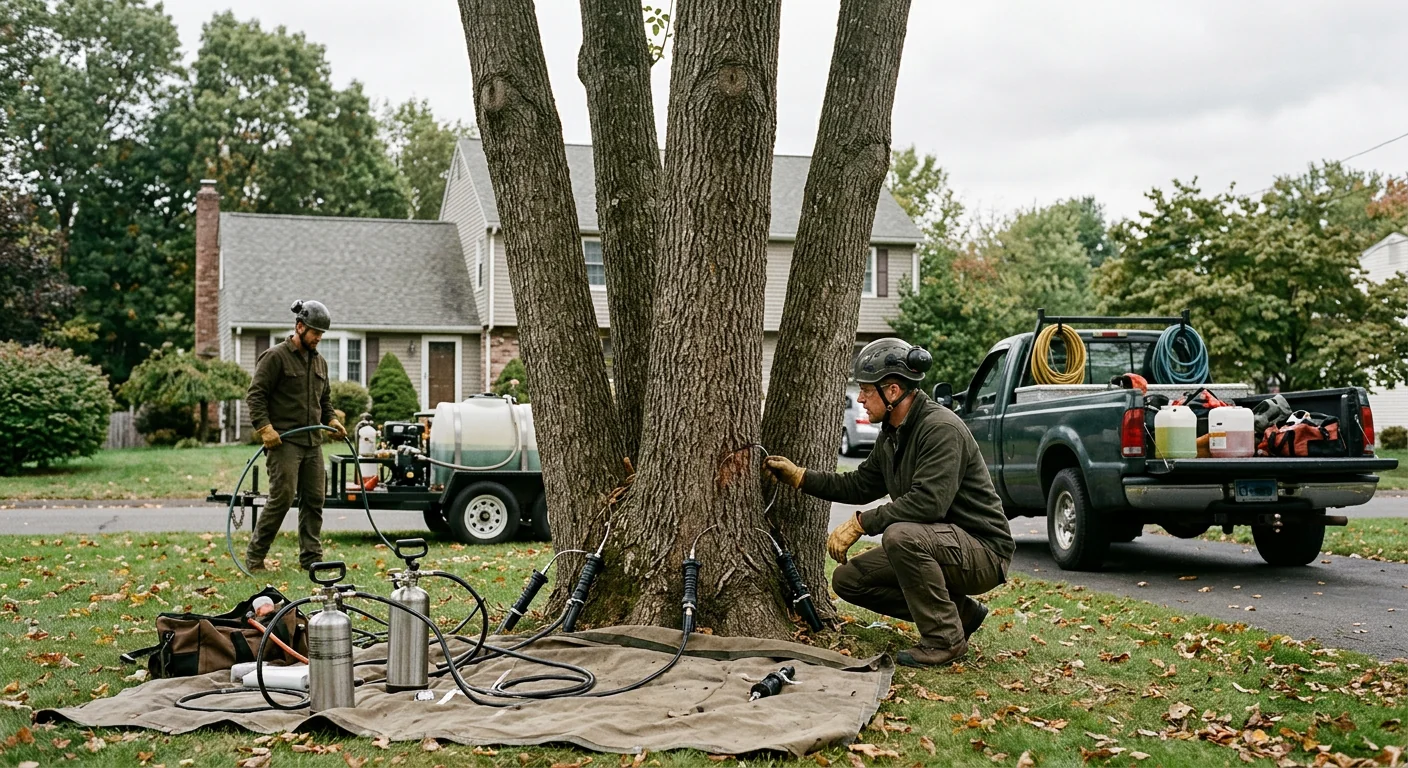 Borer Treatment Across Backyard Ash Stand