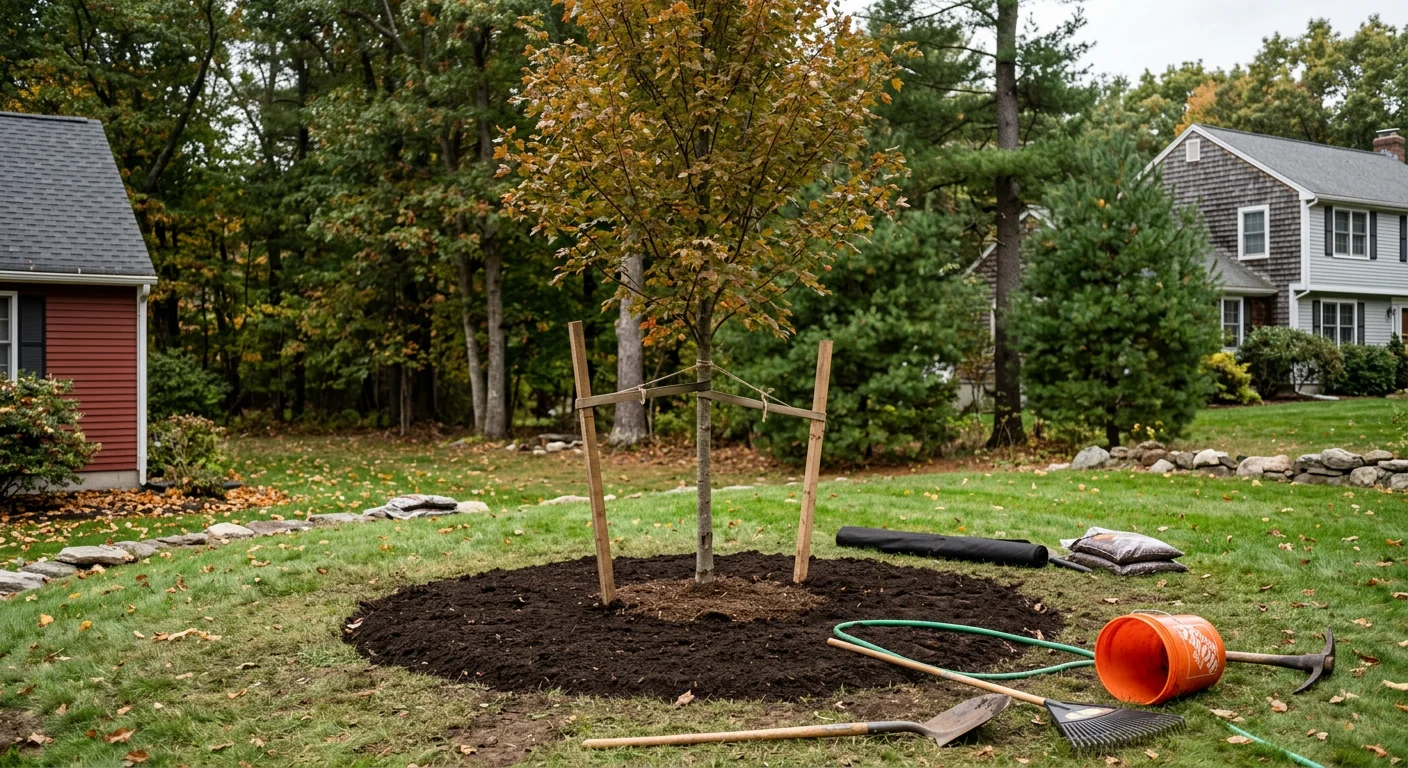 Backyard Shade Tree Planting on a Compacted Residential Lot