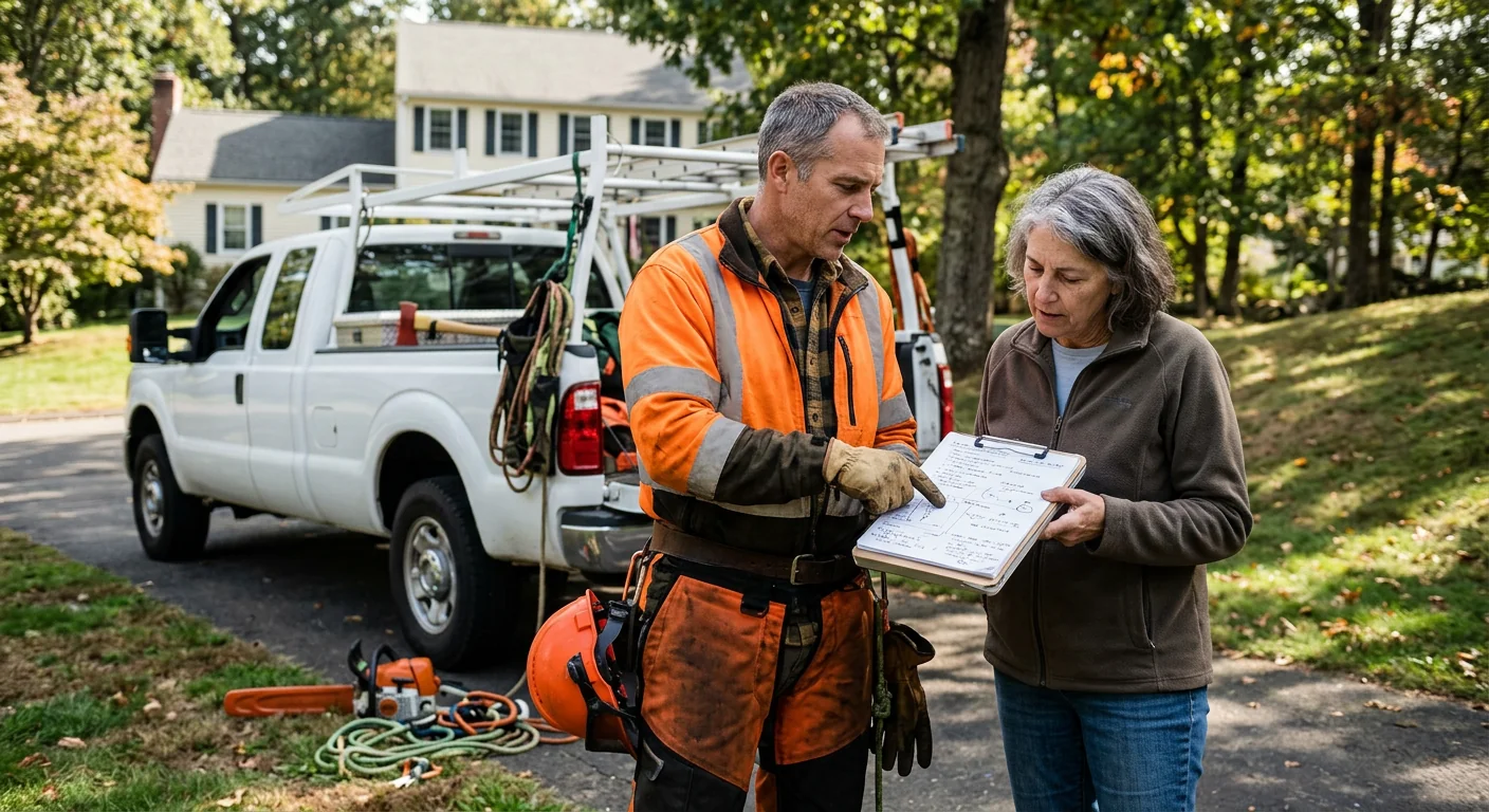 Written tree risk report reviewed on site with property owner
