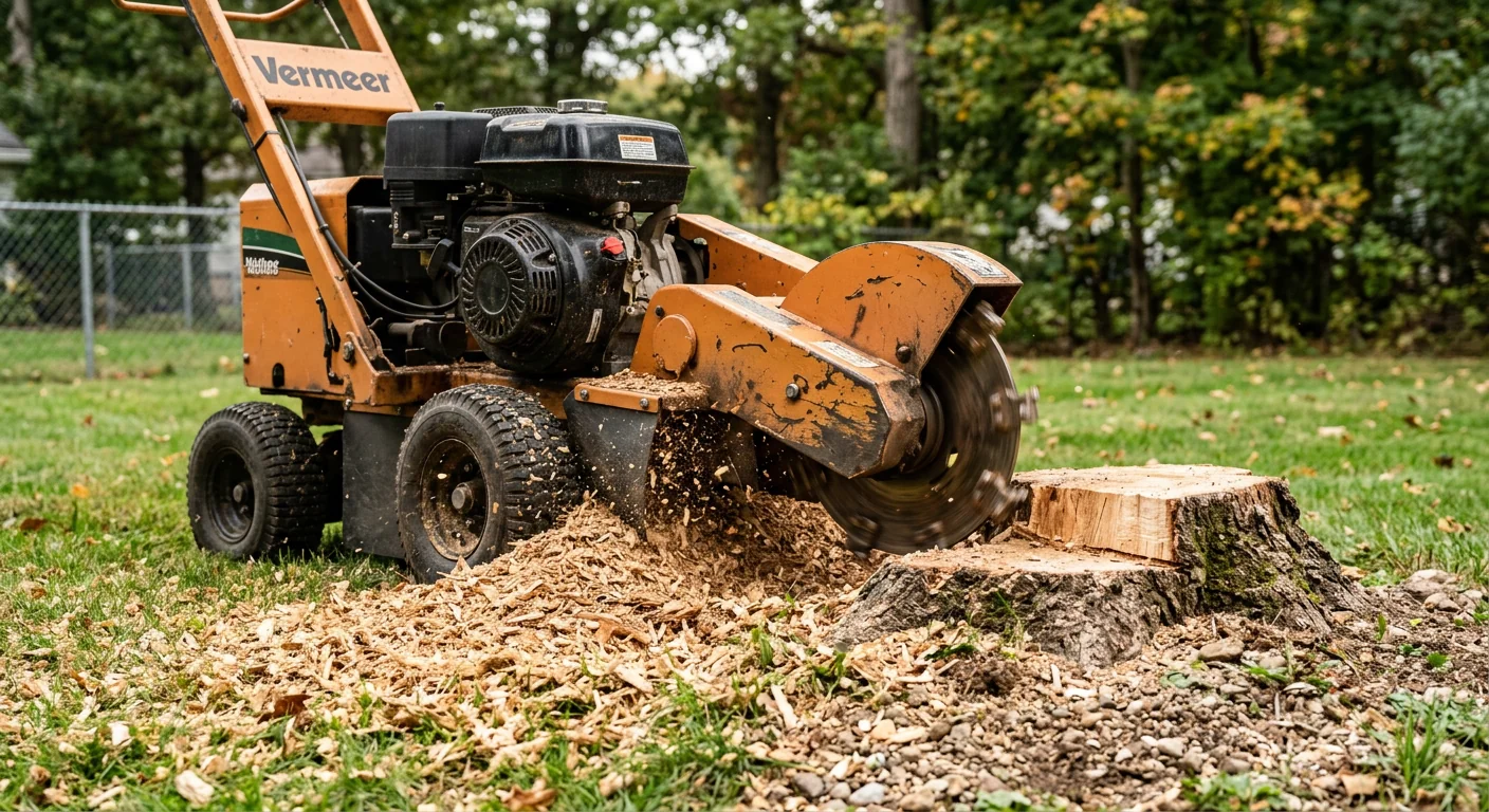 Stump Grinding and Site Restoration