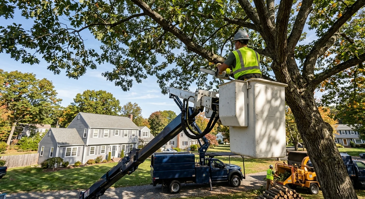 Crown Thinning on Mature Backyard Oak