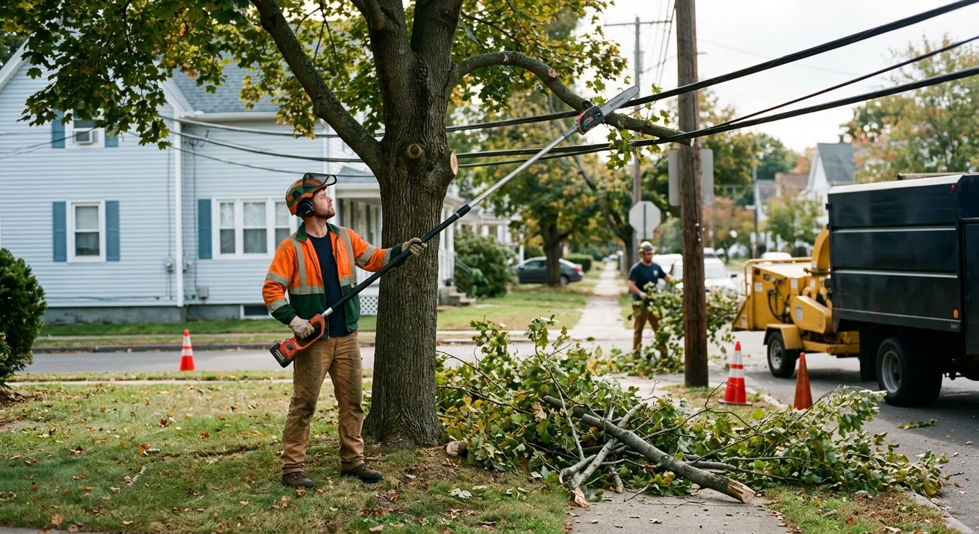 Power Line Clearance Trim Along Property Edge
